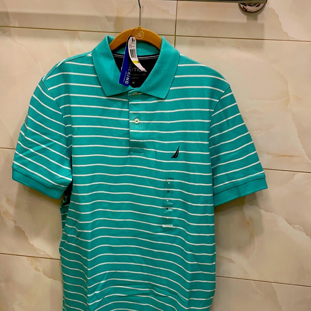 NEW WITH TAGS NAUTICA MEDIUM BLUE POLO